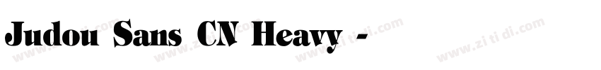 Judou Sans CN Heavy 字体转换